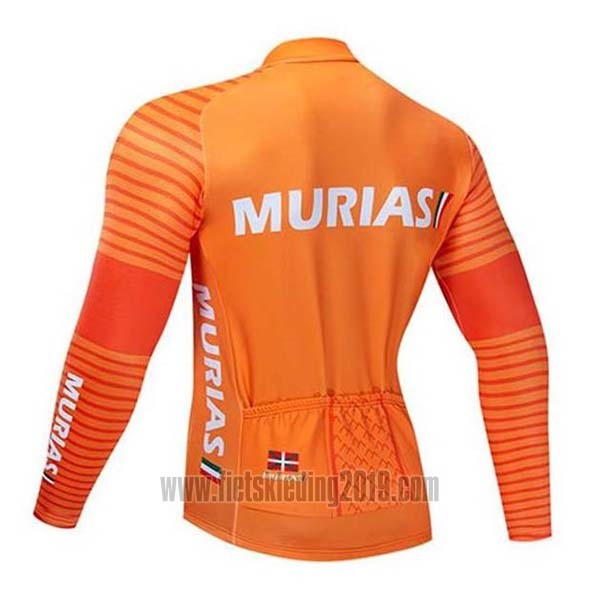 2020 Fietskleding Euskadi Murias Oranje Lange Mouwen en Koersbroek